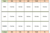 Free 18+ Menu Planner Samples & Templates In Ms Word Within Menu Planning Template Word