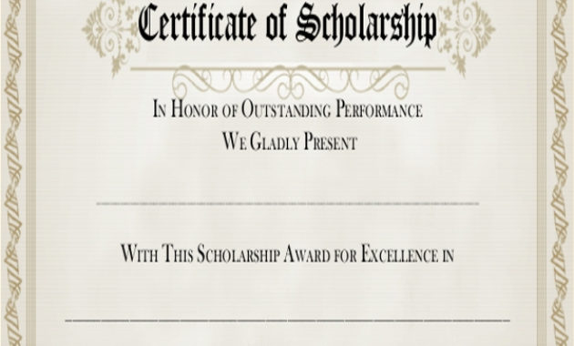 Free 19+ Sample Award Certificates In Ms Word | Psd | Ai | Eps Pertaining To Simple Scholarship Certificate Template Word