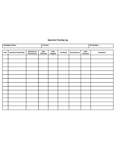 Free 19+ Tracking Log Templates In Pdf | Ms Word | Google Throughout Shipping Log Template