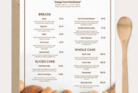 Free 21+ Sample Bakery Menu Templates In Ai Pages | Psd With Free Bakery Menu Templates Download