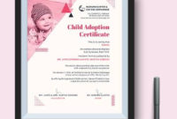 Free 23+ Sample Adoption Certificates In Ai | Indesign Intended For Rabbit Adoption Certificate Template 6 Ideas Free