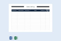 Free 30+ Sample Log Templates In Pdf | Ms Word | Excel Within Call Log Book Template