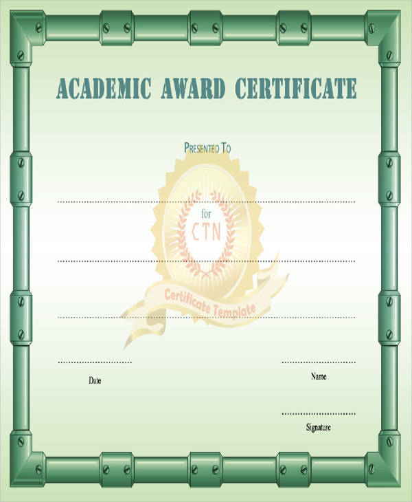 Free 32 Award Certificates In Pdf | Ms Word Intended For Academic Excellence Certificate