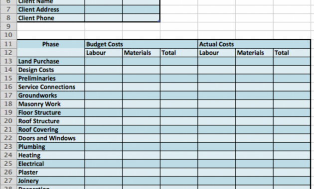 Free 4 Best Design Construction Cost Estimation Methods For Building Cost Spreadsheet Template