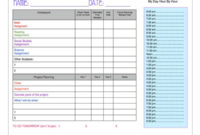 Free 9+ Homework Planner Samples And Templates In Pdf | Ms With Regard To Homework Agenda Template