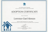 Free Adoption Certificate Template In Psd, Ms Word Regarding Dog Adoption Certificate Template