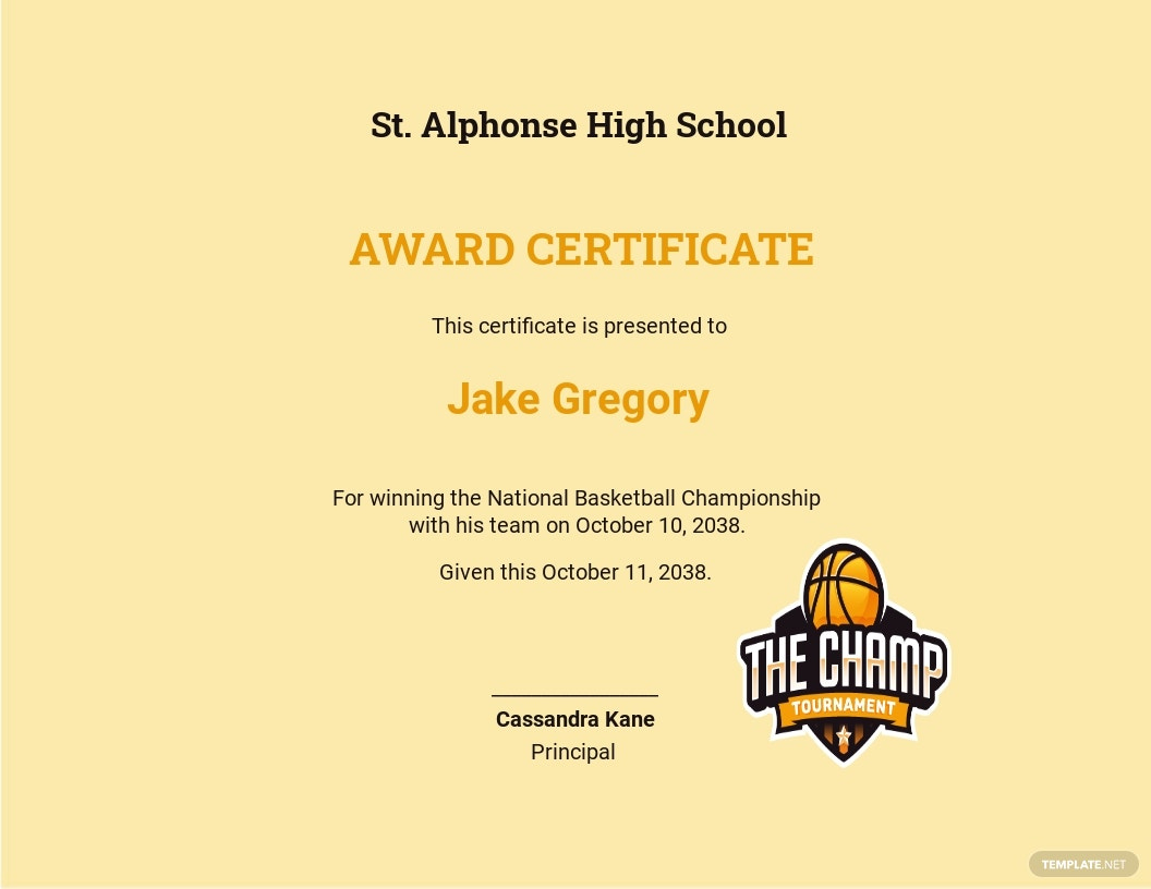 Free Basketball Certificate Templates In Microsoft Word With Regard To