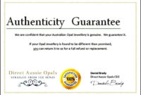 Free Certificate Of Authenticity Template Word Sample Inside Free Certificate Of Authenticity Free Template
