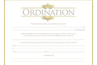 Free Certification: Free Ordination Certificate Pertaining In Fantastic Free Ordination Certificate Template
