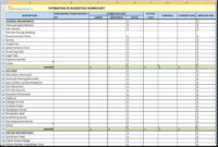 Free Construction Cost Estimate Excel Template Throughout Building Cost Spreadsheet Template