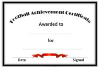Free Custom Football Certificates Throughout Player Of The Day Certificate Template