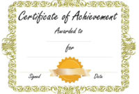 Free Customizable Certificate Of Achievement Intended For Certificate Of Attainment Template