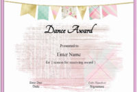 Free Dance Certificate Template Customizable And Printable Pertaining To Fresh Baby Shower Game Winner Certificate Templates
