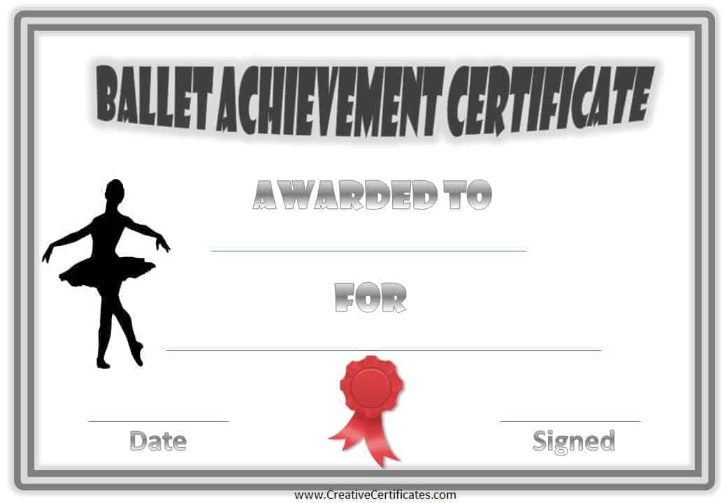 Free Dance Certificate Template Customizable And Printable With Regard To Dance Award Certificate Template