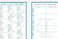 Free Download Weekly Menu Grocery List Template Programs Intended For Menu Checklist Template