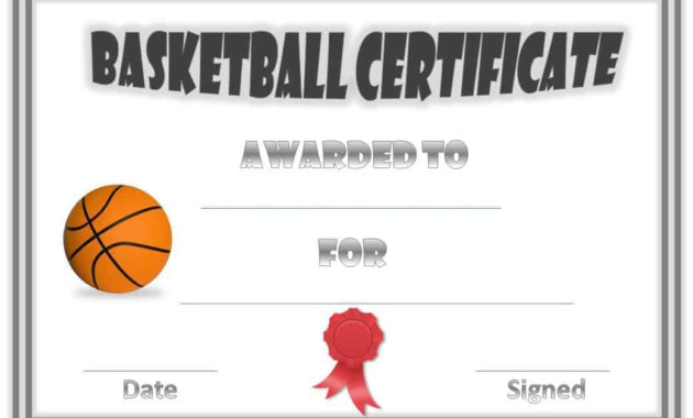 Free Editable &amp; Printable Basketball Certificate Templates For Amazing Basketball Achievement Certificate Templates