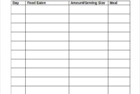 Free Food Log Template For Microsoft Word Pdf Sheet In Food Temperature Log Sheet Template