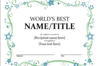 Free Gift Certificate Templates Microsoft Word Templates Pertaining To Donation Certificate Template Free 14 Awards