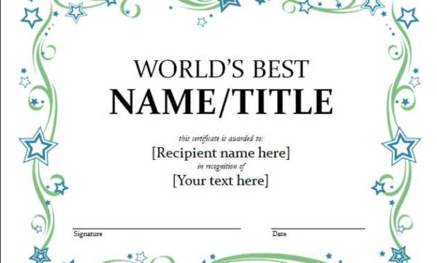 Free Gift Certificate Templates Microsoft Word Templates Pertaining To Donation Certificate Template Free 14 Awards