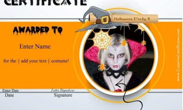 Free Halloween Costume Awards | Customize Online | Instant With Fantastic Halloween Costume Certificates 7 Ideas Free