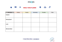 Free Menu Planner Templates For Nurseries, Preschools Throughout Menu Schedule Template