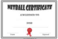 Free Netball Certificates With Regard To Netball Certificate