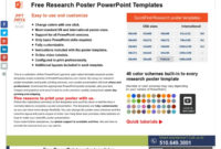 Free Powerpoint Poster Templates For Research Poster Intended For Poster Board Presentation Template