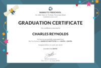 Free Preschool Graduation Certificate Template In Psd, Ms Throughout Free Printable Graduation Certificate Templates