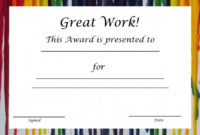 Free Printable Award Certificates For Kids | Awards With Regard To Fantastic Outstanding Effort Certificate Template