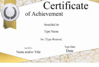 Free Printable Certificate Of Achievement | Customize Online For Certificate Of Accomplishment Template Free