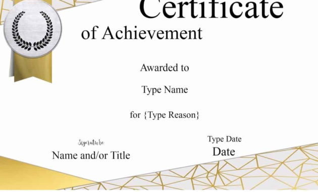 Free Printable Certificate Of Achievement | Customize Online In Fresh Certificate Of Achievement Template For Kids