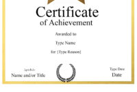 Free Printable Certificate Of Achievement | Customize Online With Regard To Fresh Tennis Achievement Certificate Templates