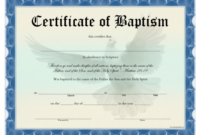 Free Printable Certificate Of Baptism. Free Printable For Christian Baptism Certificate Template