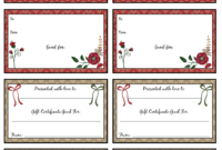 Free Printable Christmas Gift Certificates: 7 Designs With Regard To Happy New Year Certificate Template Free 2019 Ideas