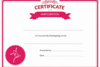 Free Printable Dance Certificates New Printable Dance With Fascinating Dance Award Certificate Templates