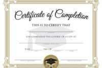 Free Printable Graduation Certificate | Big Dot Of Inside Simple Certificate Of Completion Template Free Printable