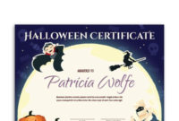 Free Printable Halloween Award Certificate Template. The Within Amazing Halloween Costume Certificate Template