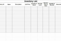 Free Printable Inventory Sheets — Db Excel In Inventory Control Log Template