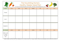 Free Printable Menu Planners Has One Without Days Of The Week Throughout Weekly Menu Planner Template Word