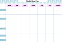 Free Printable Monthly Meal Planner Word Plan Beautiful In Menu Planning Template Word