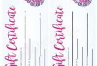 Free Printable Nail Salon Gift Certificate Template Pertaining To Salon Gift Certificate