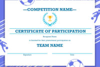 Free Printable Soccer Certificate Four Sports Awards With For Soccer Certificate Template