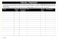 Free Printable Travel Itinerary Template | Template In Travel Agenda Template