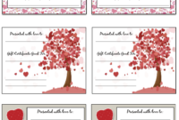 Free Printable Valentine'S Day Gift Certificates: 5 Designs With Regard To Love Certificate Templates