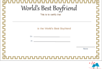 Free Printable World'S Best Boyfriend Certificates In Best Girlfriend Certificate Template