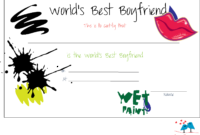 Free Printable World&amp;#039;S Best Boyfriend Certificates With Regard To New Best Wife Certificate Template