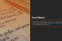 Free Restaurant Food Menu Powerpoint Slide Templates For Restaurant Menu Powerpoint Template