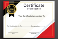 Free Sample Format Of Certificate Of Participation Pertaining To Fantastic Free Templates For Certificates Of Participation