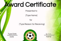 Free Soccer Certificate Maker | Edit Online And Print At Home Throughout Tennis Participation Certificate