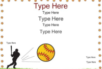 Free Softball Certificate Templates (1 In Free Softball Certificate Templates
